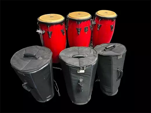 LP Aspire 3 pc Quinto/Conga/Tumba set with stands and bags